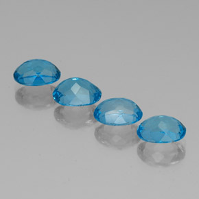 Achetez naturel 6,84ct bleue topaze gems, coupe ovale, en provenance brésil chez gemselect. en stock, livraison internationale!