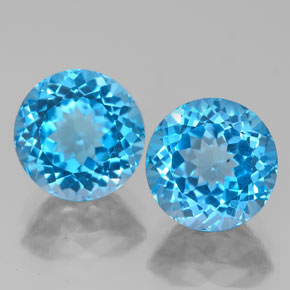Achetez naturel ct bleue topaze gems, coupe roude, en provenance brésil chez gemselect. en stock, livraison internationale!
