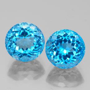 Achetez naturel ct bleue topaze gems, coupe roude, en provenance brésil chez gemselect. en stock, livraison internationale!