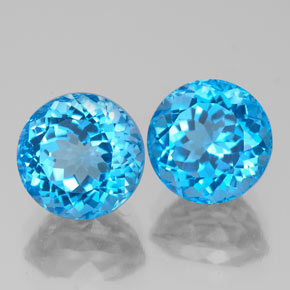 Achetez naturel ct bleue topaze gems, coupe roude, en provenance brésil chez gemselect. en stock, livraison internationale!