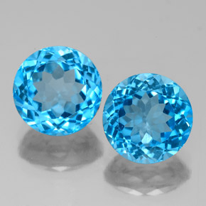Achetez naturel ct bleue topaze gems, coupe roude, en provenance brésil chez gemselect. en stock, livraison internationale!