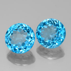 Achetez naturel ct bleue topaze gems, coupe roude, en provenance brésil chez gemselect. en stock, livraison internationale!