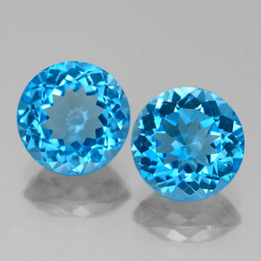 Achetez naturel ct bleue topaze gems, coupe roude, en provenance brésil chez gemselect. en stock, livraison internationale!