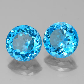 Achetez naturel ct bleue topaze gems, coupe roude, en provenance brésil chez gemselect. en stock, livraison internationale!