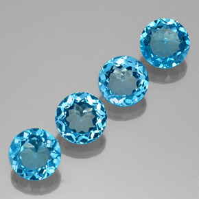 Achetez naturel ct bleue topaze gems, coupe roude, en provenance brésil chez gemselect. en stock, livraison internationale!