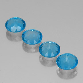 Achetez naturel ct bleue topaze gems, coupe roude, en provenance brésil chez gemselect. en stock, livraison internationale!