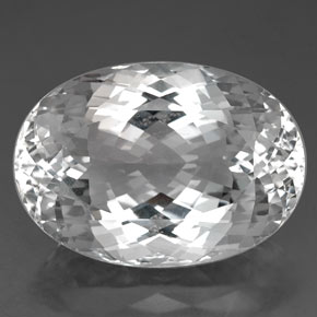 Topaze blanc naturelle coupe ovale, 80,85 ct, VVS