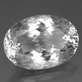 Topaze blanc naturelle coupe ovale, 80,85 ct, VVS