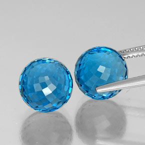 Achetez naturel 13,85ct bleue topaze gems, sphère / boule, en provenance brésil chez gemselect. en stock, livraison internationale!