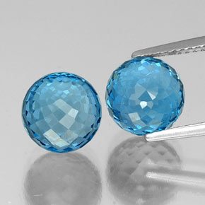 Achetez naturel 11,51ct bleue topaze gems, sphère / boule, en provenance brésil chez gemselect. en stock, livraison internationale!
