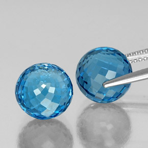 Achetez naturel 14,32ct bleue topaze gems, sphère / boule, en provenance brésil chez gemselect. en stock, livraison internationale!