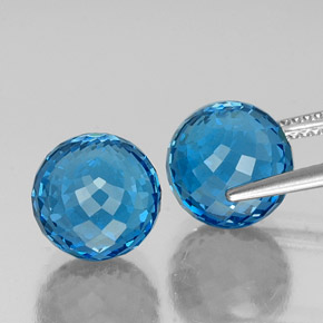 Achetez naturel ct bleue topaze gems, sphère / boule, en provenance brésil chez gemselect. en stock, livraison internationale!
