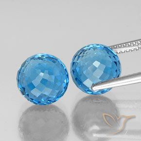 Shop natural 12.66ct Bleu Suisse Topaze gems, Sphère / Boule, from Brésil at GemSelect. In stock, global shipping!