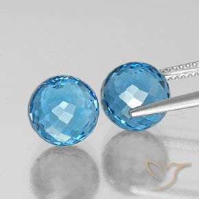 Shop natural 11.94ct Bleu Suisse Topaze gems, Sphère / Boule, from Brésil at GemSelect. In stock, global shipping!