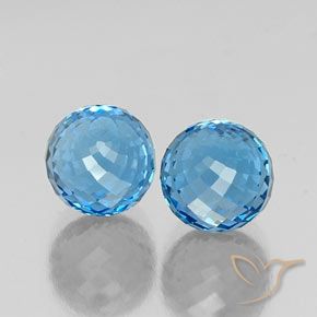 Shop natural 11.95ct Bleu Suisse Topaze gems, Sphère / Boule, from Brésil at GemSelect. In stock, global shipping!