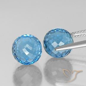 Shop natural 11.95ct Bleu Suisse Topaze gems, Sphère / Boule, from Brésil at GemSelect. In stock, global shipping!