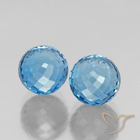Shop natural 12.13ct Bleu Suisse Topaze gems, Sphère / Boule, from Brésil at GemSelect. In stock, global shipping!