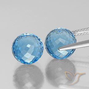 Shop natural 12.13ct Bleu Suisse Topaze gems, Sphère / Boule, from Brésil at GemSelect. In stock, global shipping!