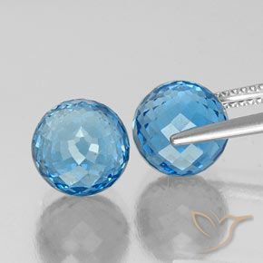 Shop natural 13.29ct Bleu Suisse Topaze gems, Sphère / Boule, from Brésil at GemSelect. In stock, global shipping!