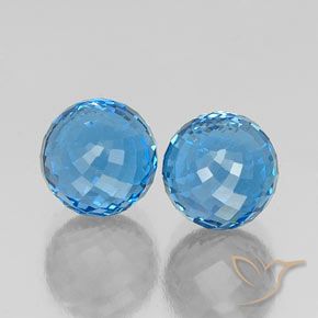 Achetez naturel 13.20ct Bleu Suisse Topaze gems, Sphère / Boule, En provenance Brésil chez GemSelect. En stock, livraison internationale!