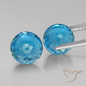 Shop natural 13.53ct Bleu Suisse Topaze gems, Sphère / Boule, from Brésil at GemSelect. In stock, global shipping!
