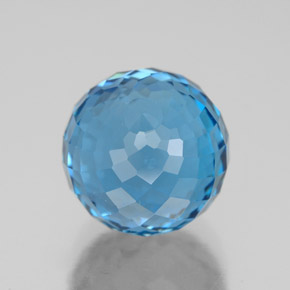 Topaze bleue naturelle sphère / boule, 6,55 ct, VS