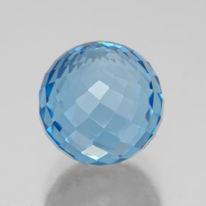 Topaze bleue naturelle sphère / boule, 7,53 ct, VS