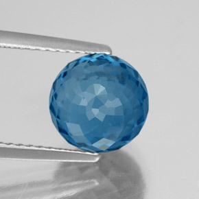 Topaze Bleu Londres naturelle Sphère / Boule, 5.52 ct, VVS-VS