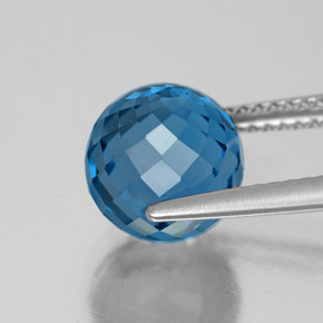 Topaze Bleu Londres naturelle Sphère / Boule, 5.52 ct, VVS-VS