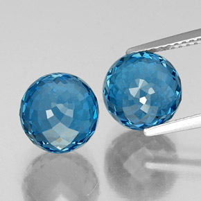 Topaze bleue naturelle sphère / boule, 11,06 ct, VVS-VS