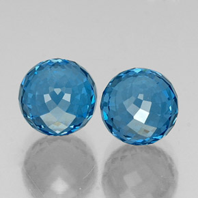 Topaze bleue naturelle sphère / boule, 11,06 ct, VVS-VS