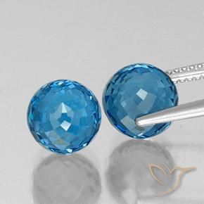 Shop natural 8.89ct Bleu Suisse Topaze gems, Sphère / Boule, from Brésil at GemSelect. In stock, global shipping!