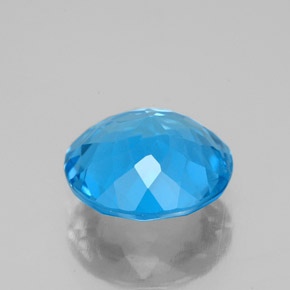 Topaze bleue naturelle coupe roude, 4,00 ct, VS
