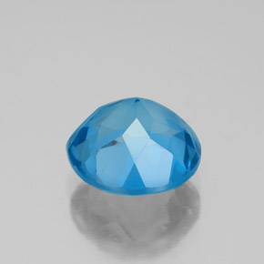 Topaze bleue naturelle coupe roude, 3,72 ct, VS