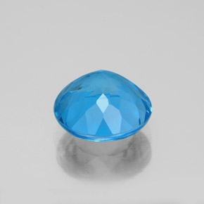 Topaze bleue naturelle coupe roude, 3,20 ct, VVS