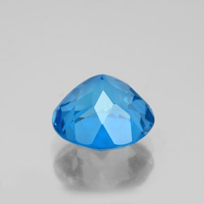 Topaze bleue naturelle coupe roude, 3,55 ct, VVS-VS