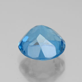 Topaze bleue naturelle coupe roude, 3,72 ct, VVS