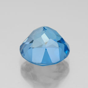 Topaze bleue naturelle coupe roude, 3,63 ct, VVS