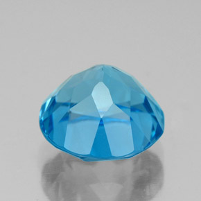 Topaze bleue naturelle coupe roude, 3,95 ct, VS