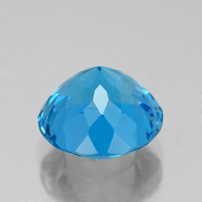 Topaze bleue naturelle coupe roude, 3,77 ct, VS-SI