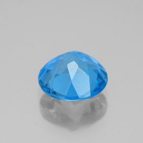 Topaze bleue naturelle coupe roude, 2,93 ct, VVS