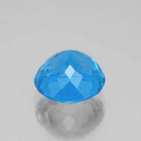 Topaze bleue naturelle coupe roude, 3,80 ct, VS-SI