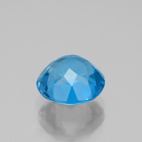 Topaze bleue naturelle coupe roude, 3,11 ct, VS