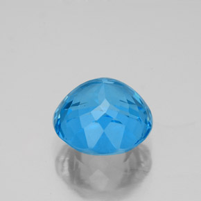 Topaze bleue naturelle coupe roude, 3,78 ct, VS-SI