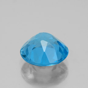 Topaze bleue naturelle coupe roude, 2,90 ct, VVS