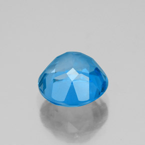 Topaze bleue naturelle coupe roude, 3,48 ct, VS