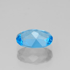 Topaze bleue naturelle coupe ovale, 1,40 ct, VVS-VS