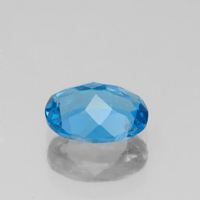Topaze bleue naturelle coupe ovale, 1,40 ct, VVS-VS