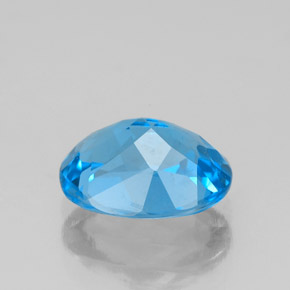Topaze bleue naturelle coupe ovale, 2,19 ct, VVS-VS