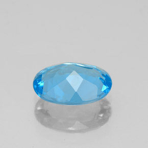 Topaze bleue naturelle coupe ovale, 1,86 ct, VVS-VS